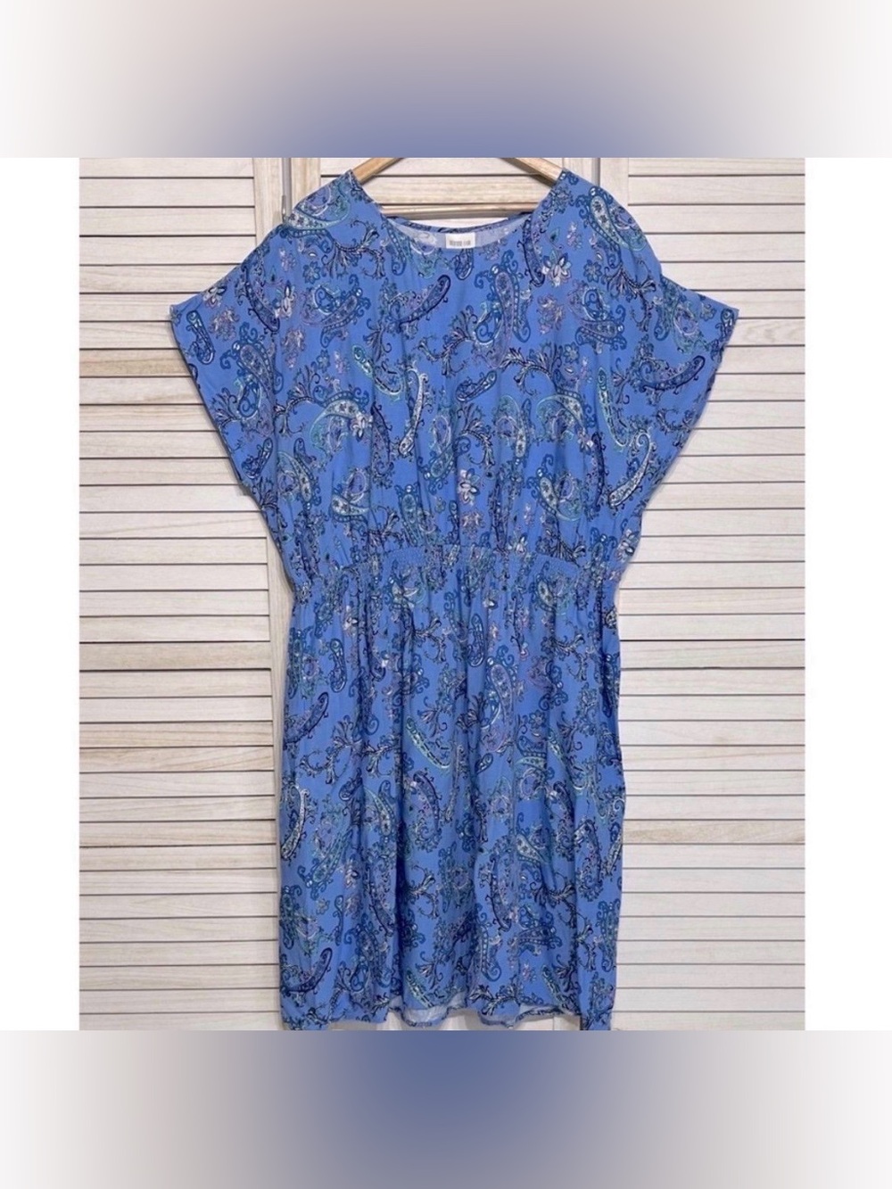 NWOT Bedford Fair Periwinkle Paisley Dress Women’s 2XL